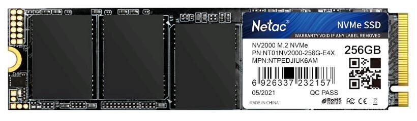 Твердотельный накопитель NETAC 256 Gb NT01NV2000-256-E4X