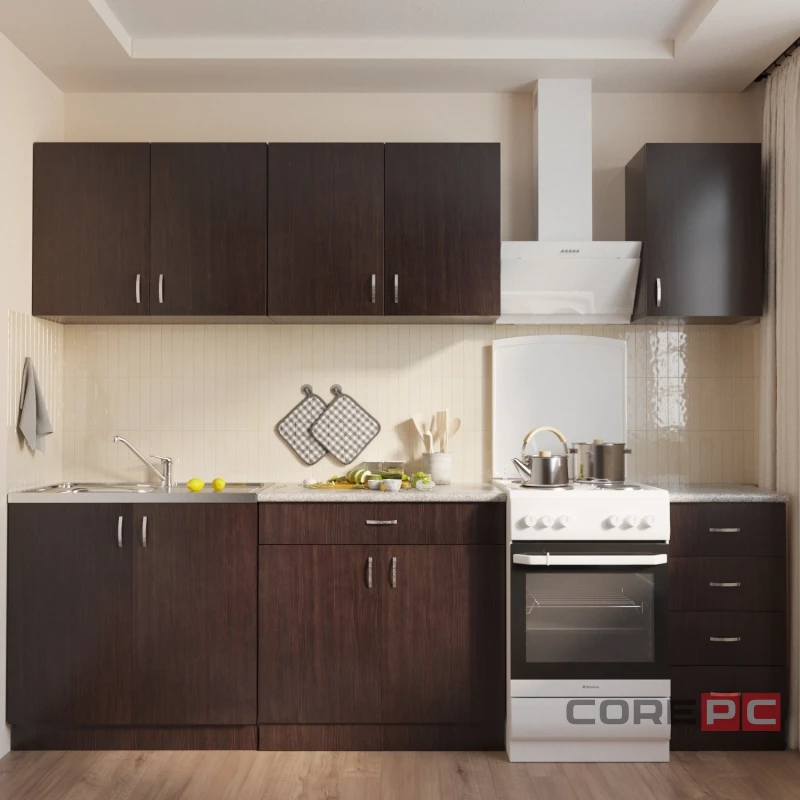 Стол разделочный 40 венге (4 ящика), столешница гранит пестрый