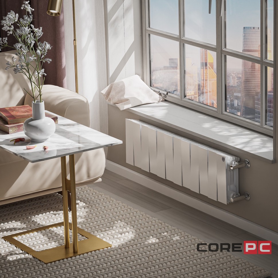 Радиатор биметаллический Royal Thermo PianoForte 200 Белый - 12 секц.