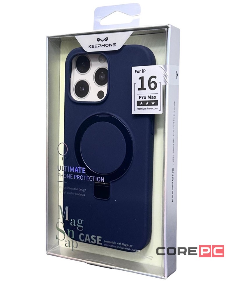 Накладка для i-Phone 16 Pro Max Keephone MagSnap синий
