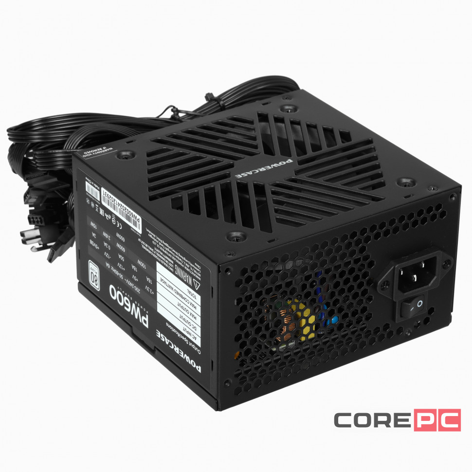 Блок питания Powercase 600W PW600 (PS-600W-DC)