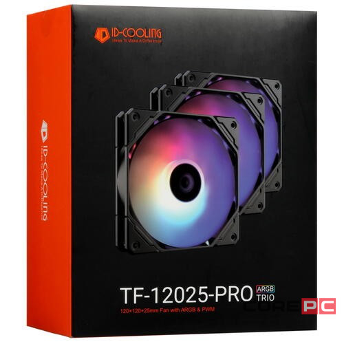 Комплект вентиляторов для корпуса ID-COOLING ARGB Black (TF-12025-PRO-ARGB TRIO) PWM