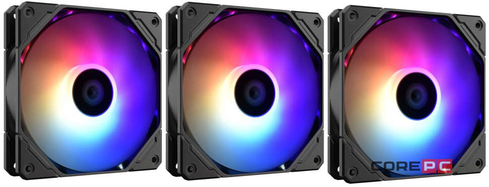 Комплект вентиляторов для корпуса ID-COOLING ARGB Black (TF-12025-PRO-ARGB TRIO) PWM