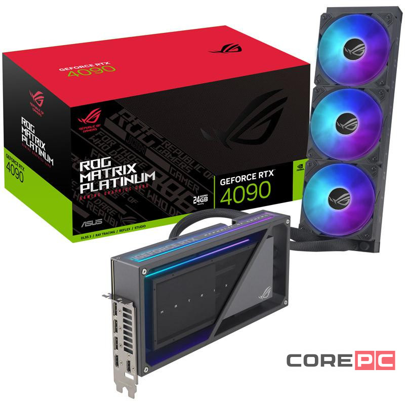 Видеокарта ASUS (ROG-MATRIX-RTX4090-P24G-GAMING) GeForce RTX 4090 24GB ROG MATRIX GAMING (90YV0ID7-M0NM00)