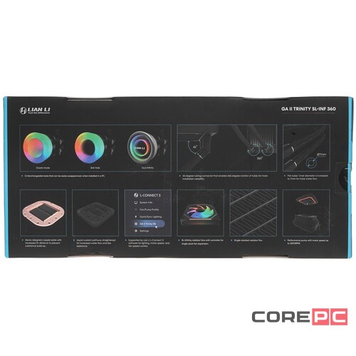 Система жидкостного охлаждения для процессора Lian Li GALAHAD II Trinity 360 SL-INF ARGB Black (GA2T36INB) (G89.GA2T36INB.R0) PWM