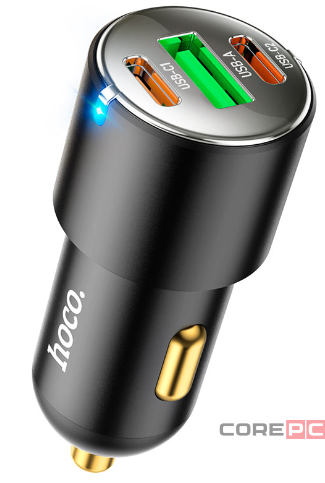 Автомобильное заряд. устр. Hoco NZ6 1USB/2C 18W/25W черное
