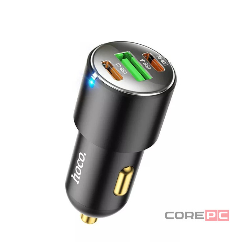 Автомобильное заряд. устр. Hoco NZ6 1USB/2C 18W/25W черное