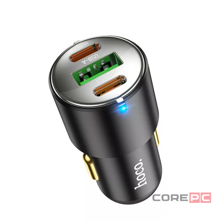 Автомобильное заряд. устр. Hoco NZ6 1USB/2C 18W/25W черное