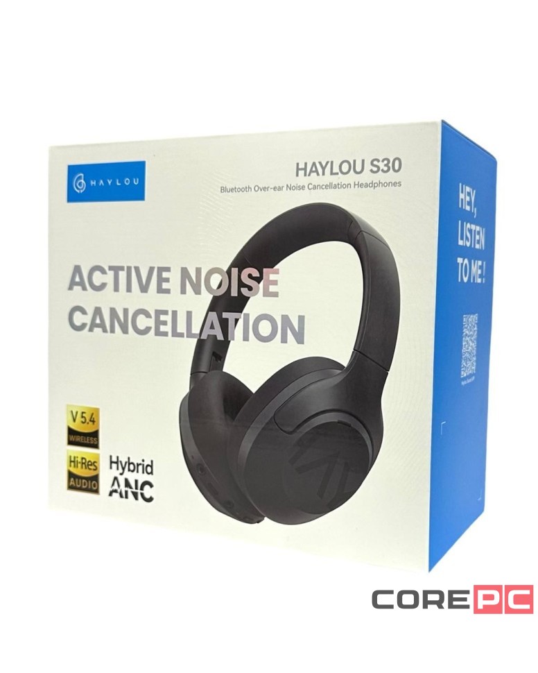 Стереонаушники Bluetooth полноразмерные Haylou S30 ANC синие