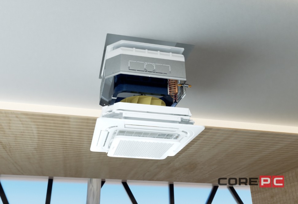 Сплит-система кассетного типа серии HEAVY CLASSIC 2022 AUC-36HR4SKA/AUC-950R/AUW-36H6SD (комплект)