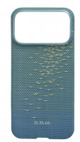 Накладка для i-Phone 17 Pro Max Pitaka Glints of Gold (lucid Blue) Protective Case голубой