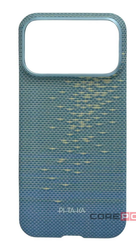 Накладка для i-Phone 17 Pro Max Pitaka Glints of Gold (lucid Blue) Protective Case голубой