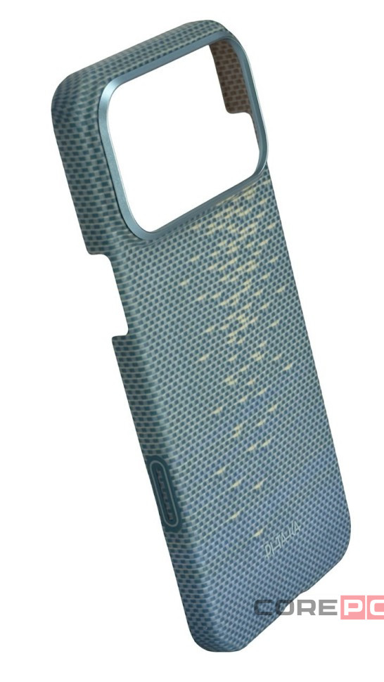 Накладка для i-Phone 17 Pro Max Pitaka Glints of Gold (lucid Blue) Protective Case голубой