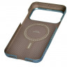 Накладка для i-Phone 17 Pro Max Pitaka Glints of Gold (lucid Blue) Protective Case голубой