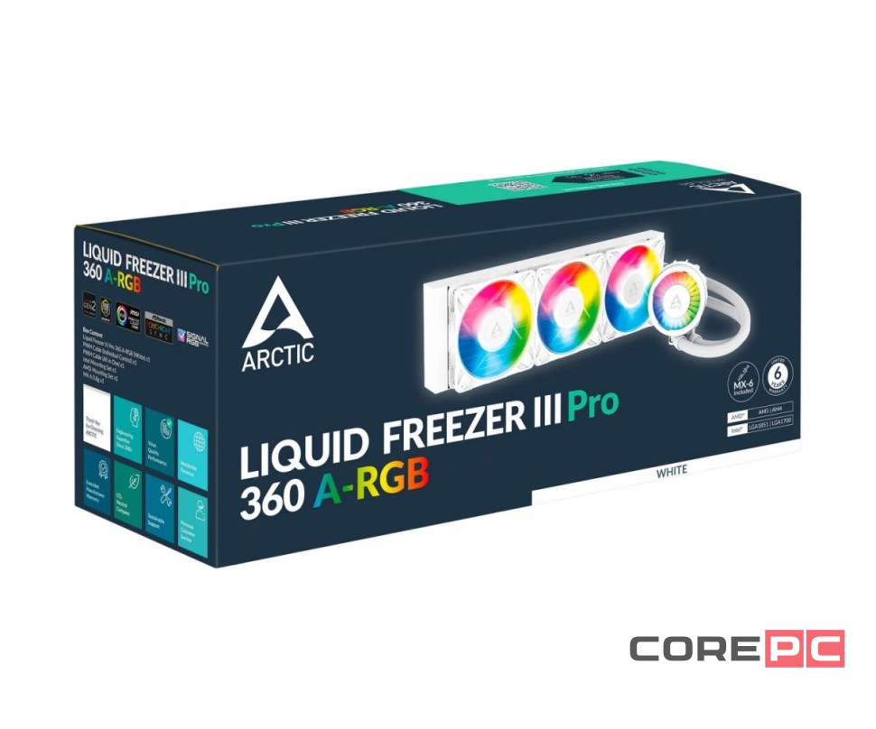 Система жидкостного охлаждения для процессора Arctic Cooling Liquid Freezer III Pro 360 ARGB White (ACFRE00188A)