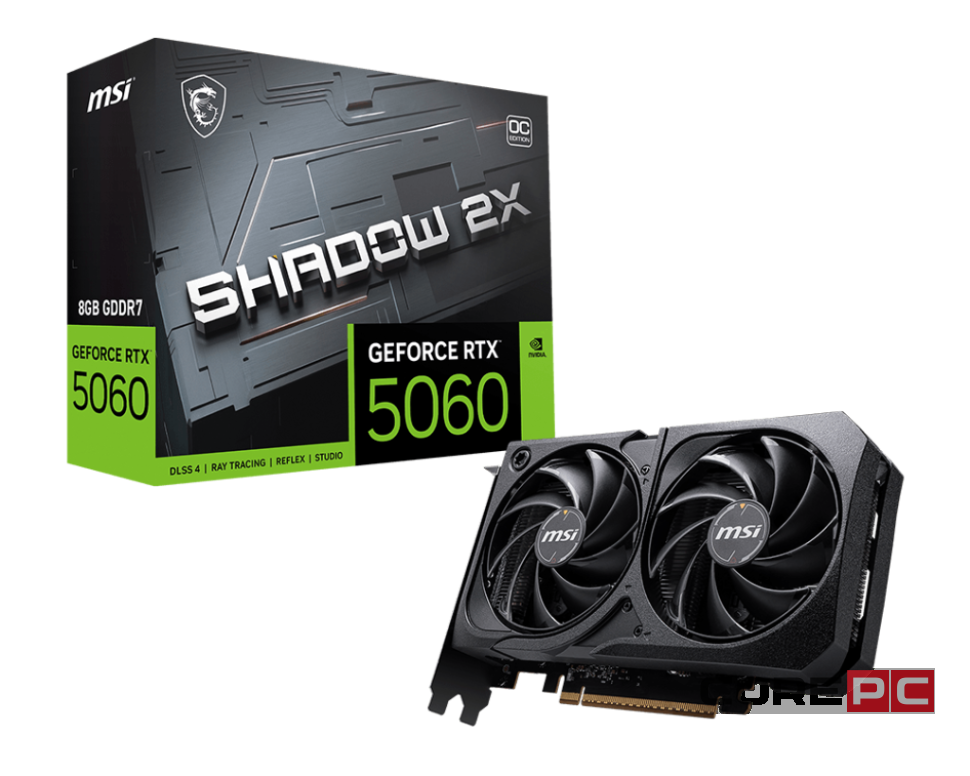 Видеокарта MSI (G5060-8S2C) GeForce RTX 5060 8G SHADOW 2X OC
