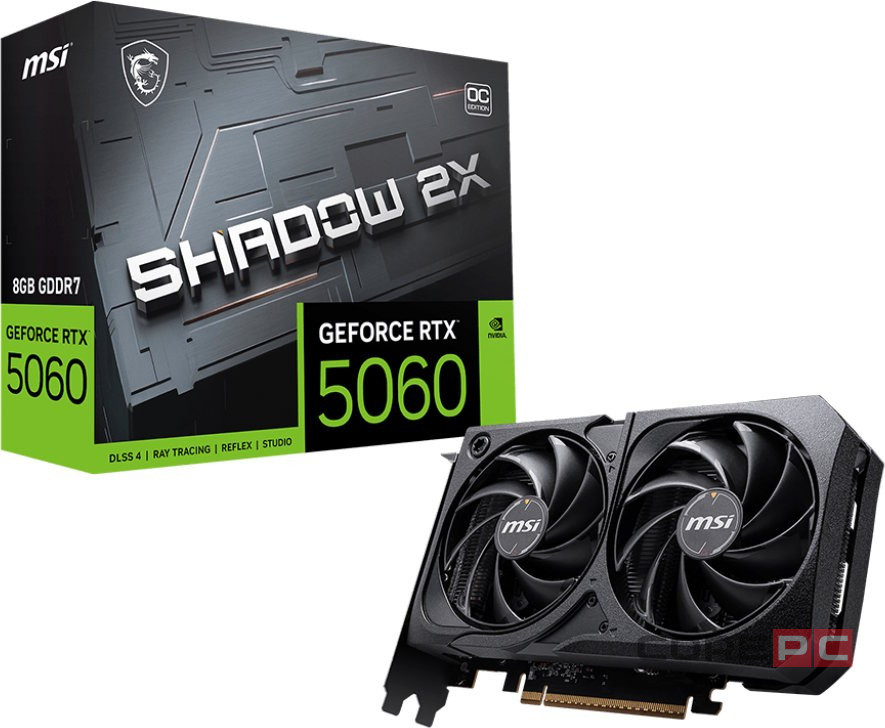 Видеокарта MSI (G5060-8S2C) GeForce RTX 5060 8G SHADOW 2X OC
