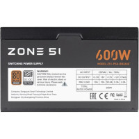 Блок питания Zone 51 600W Apex 80Plus Bronze (Z51BRZ600BK)