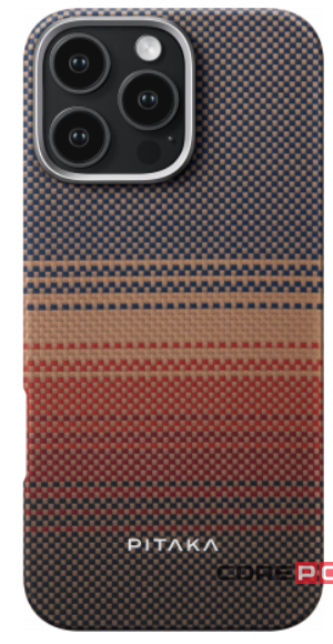 Чехол PITAKA StarPeak Tactile Woven Case для iPhone 16 Pro карбоновый (арамид) Sunset
