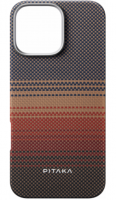 Чехол PITAKA StarPeak Tactile Woven Case для iPhone 16 Pro карбоновый (арамид) Sunset