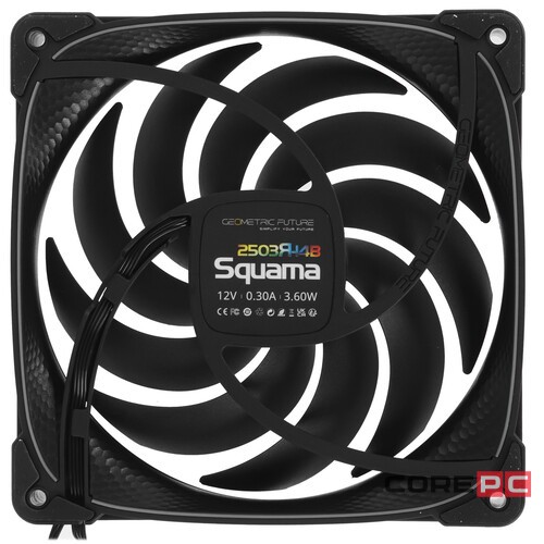 Вентилятор для корпуса Geometric Future Squama 2503RB-14 Reverse ARGB Black (1F2503R114000)