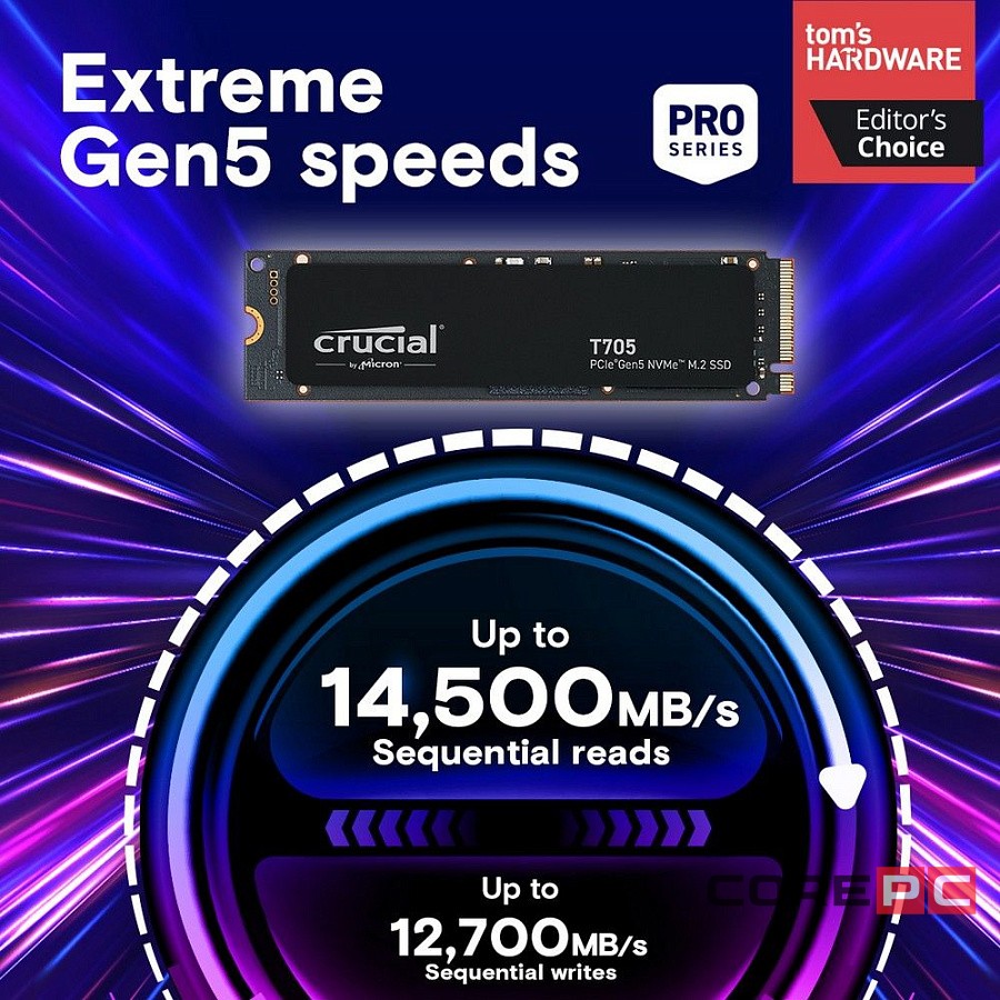 Твердотельный накопитель CRUCIAL 2000 Gb T705 (CT2000T705SSD3)