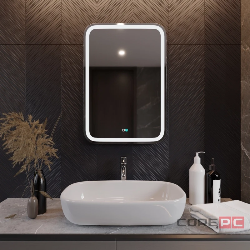 Зеркало MIXLINE Мальта-2 550х800 (ШВ) сенсорный выключатель, светодиодная подсветка + подогрев