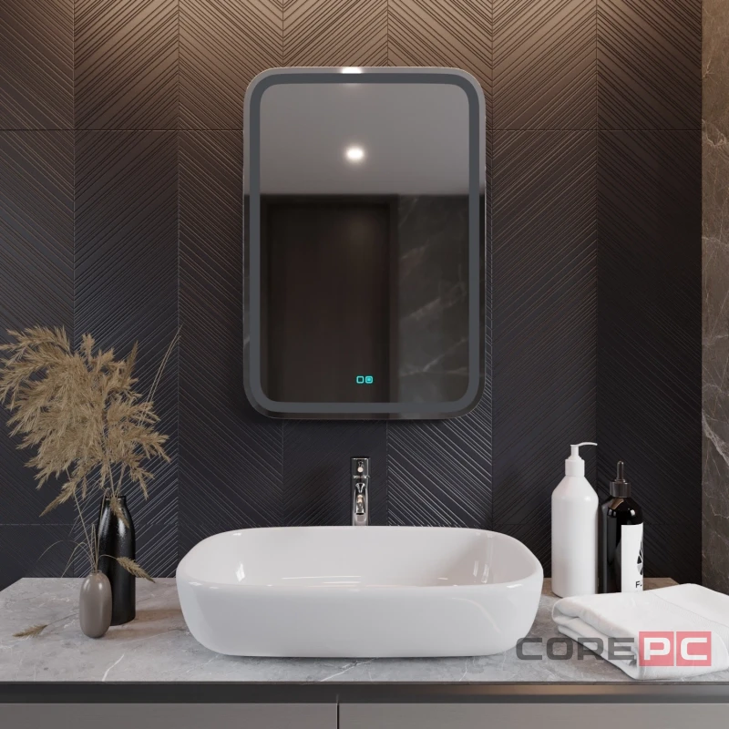 Зеркало MIXLINE Мальта-2 550х800 (ШВ) сенсорный выключатель, светодиодная подсветка + подогрев