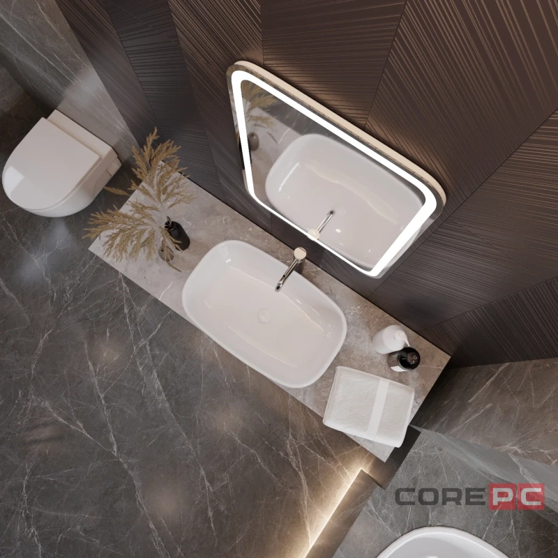 Зеркало MIXLINE Мальта-2 550х800 (ШВ) сенсорный выключатель, светодиодная подсветка + подогрев