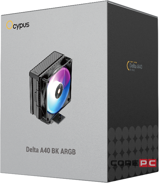 Кулер для процессора Ocypus Delta A40 BK ARGB Black (Delta-A40-BK1NAWN00X-GL)