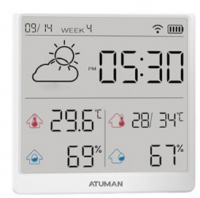 Датчик температуры и влажности ATuMan Duka TH3 EU белый