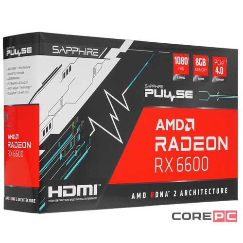 Видеокарта Sapphire (11310-01-20G) Radeon RX 6600 8GB Pulse