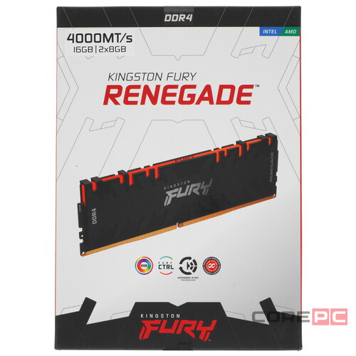 Оперативная память 16 Gb 4000 MHz Kingston FURY Renegade RGB (KF440C19RBAK2/16)