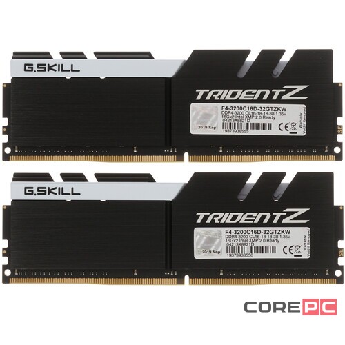 Оперативная память 32 Gb 3200 MHz G.Skill TRIDENT Z X (F4-3200C16D-32GTZKW)