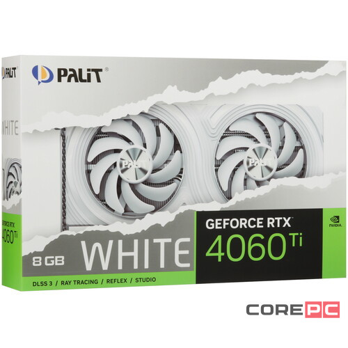 Видеокарта Palit (NE6406T019P1-1048L) GeForce RTX 4060 Ti 8GB White