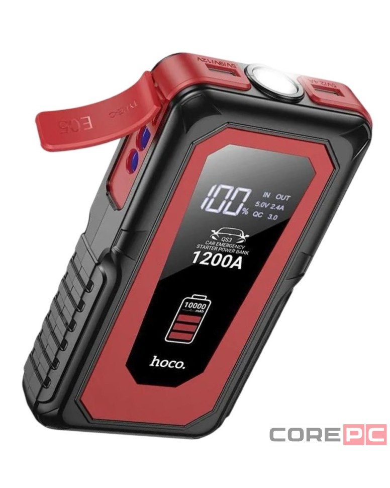 Пусковое устройство для авто Hoco QS3 10000mAh/1200A черное