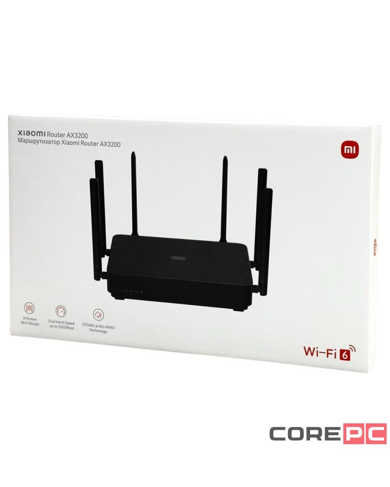 Wi-Fi роутер Xiaomi Router AX3200 черный