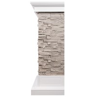 Каминокомплект: Очаг Electrolux EFP/P-2520LS N, портал Florida 25 белый, серый