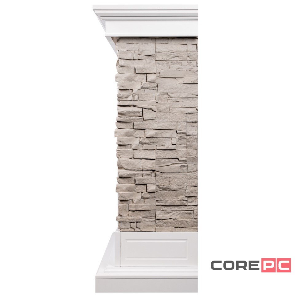 Каминокомплект: Очаг Electrolux EFP/P-2520LS N, портал Florida 25 белый, серый