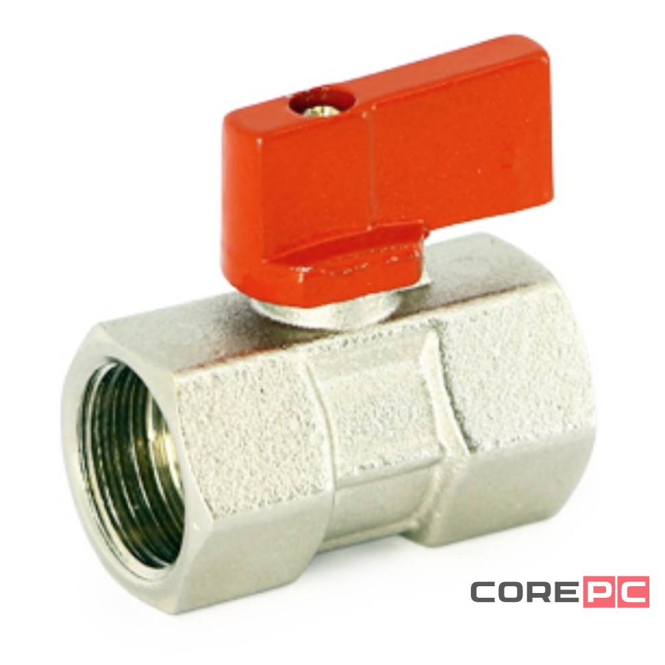 Кран Uni-Fitt шаровой мини ВВ 1/2quot; флажок красный металл