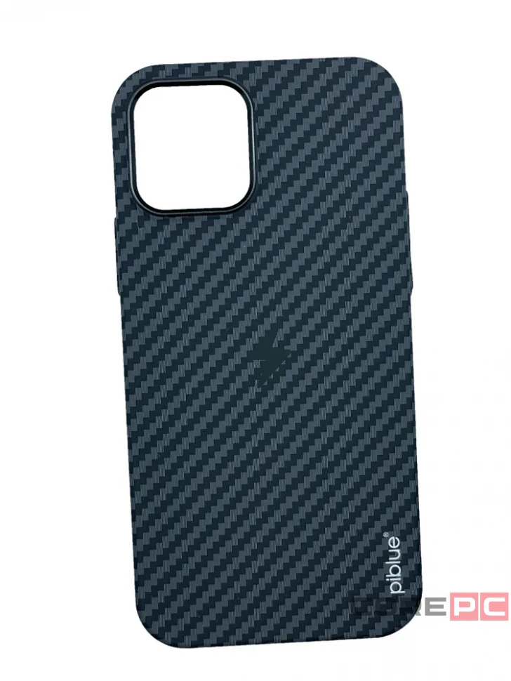 Чехол-накладка PiBlue Magentic Series Magsafe для Apple iPhone 14 Pro (карбоновый в полоску черно-серый)