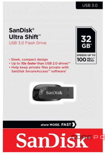 3.0 USB флеш накопитель SanDisk Ultra Shift 32GB (SDCZ410-032G-G46)