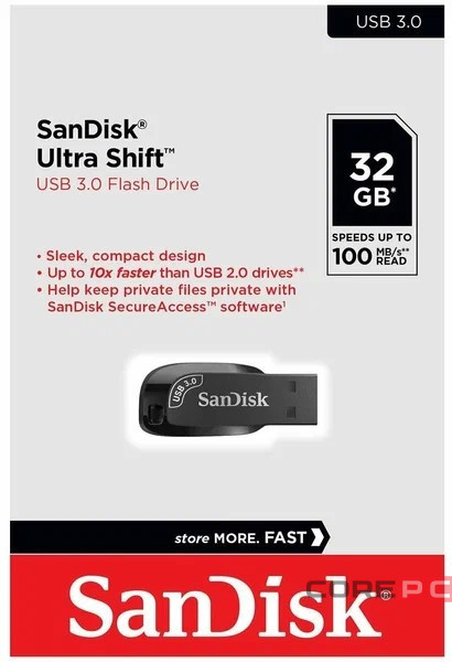 3.0 USB флеш накопитель SanDisk Ultra Shift 32GB (SDCZ410-032G-G46)