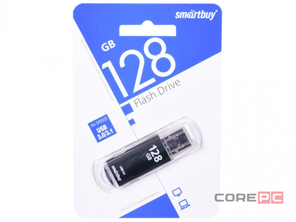USB флэш накопитель Smartbuy 128GB V-Cut (SB128GBVC-K3) черный