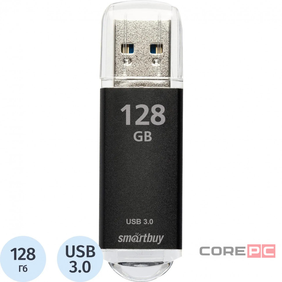USB флэш накопитель Smartbuy 128GB V-Cut (SB128GBVC-K3) черный