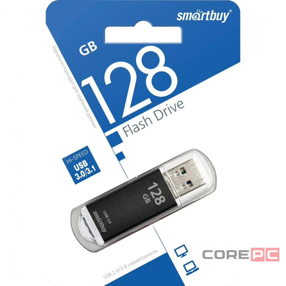 USB флэш накопитель Smartbuy 128GB V-Cut (SB128GBVC-K3) черный