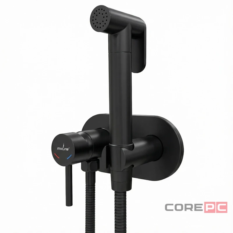 Смеситель для гигиенического душа MIXLINE МЛ31-085Ч/ML31-085BL, рычажное управление, цвет хром