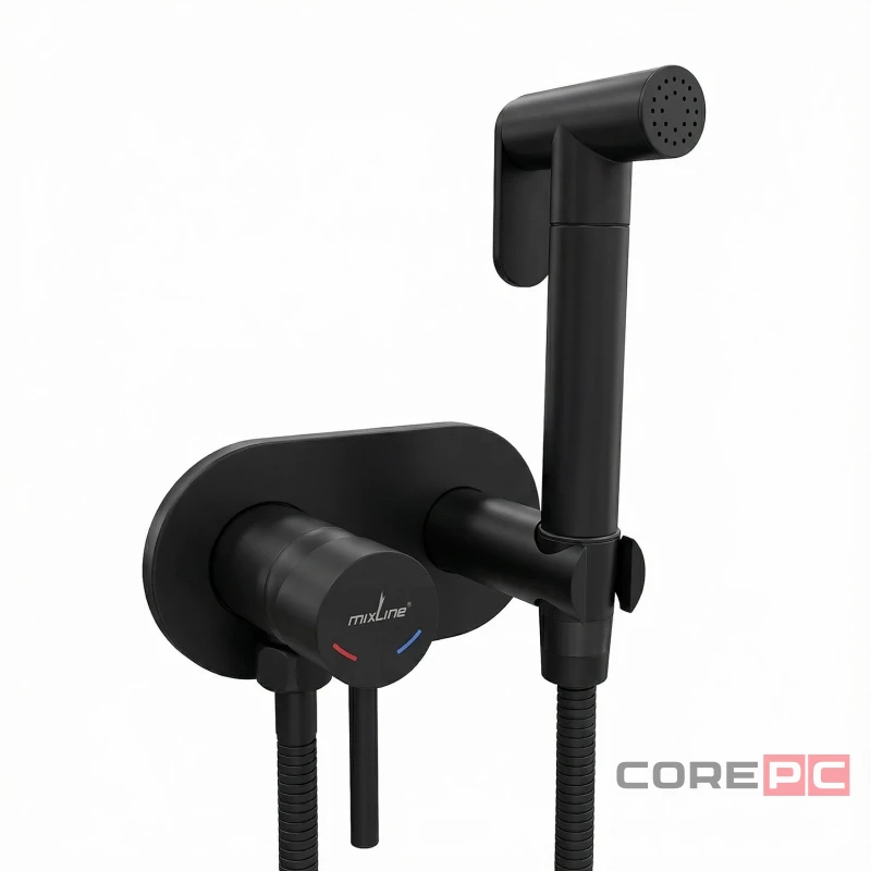 Смеситель для гигиенического душа MIXLINE МЛ31-085Ч/ML31-085BL, рычажное управление, цвет хром