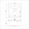 Кухонная мойка MIXLINE 556575, Врезная, цвет черный графит