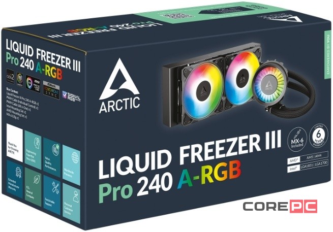 Система жидкостного охлаждения для процессора Arctic Cooling Liquid Freezer III Pro 240 A-RGB All-In-One CPU (ACFRE00182A)